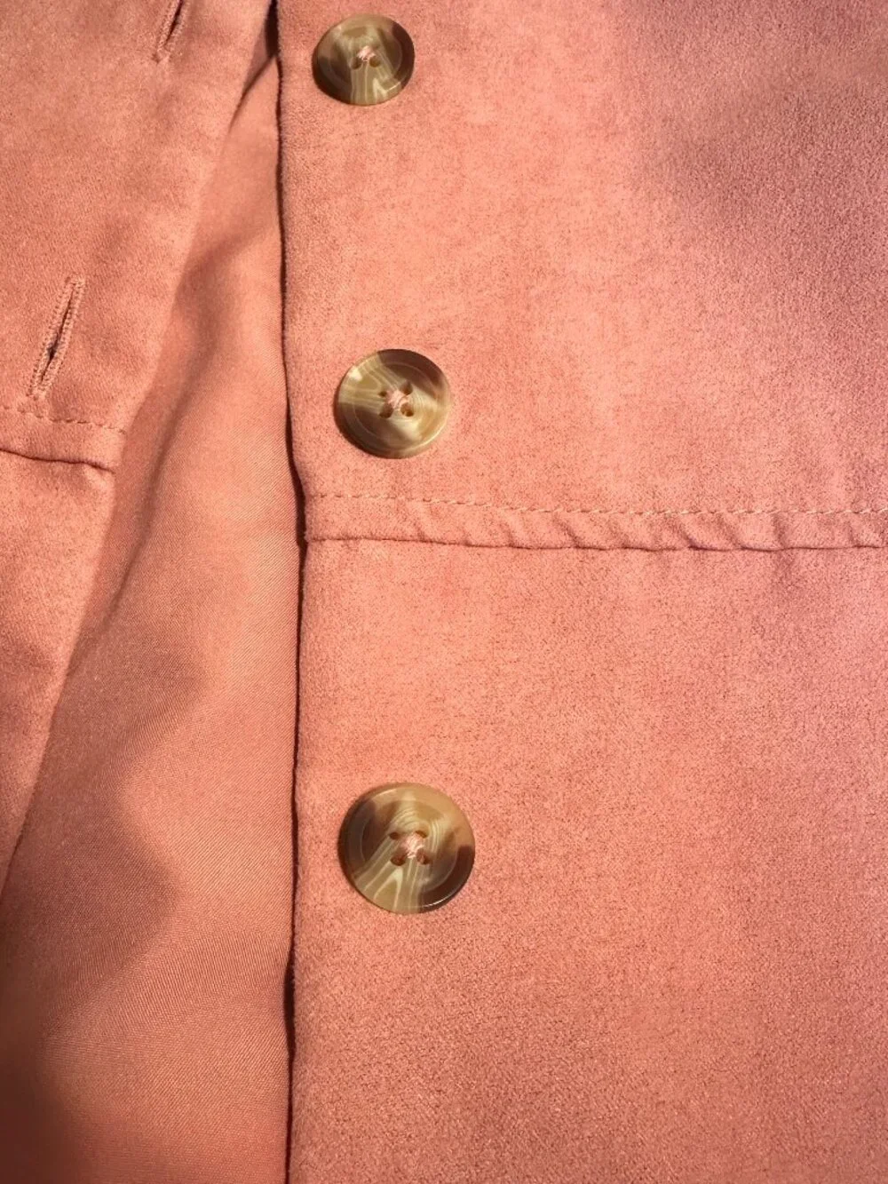 H&M Girls Pink Faux Suede Jacket & Shorts Matching Set 2T